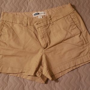 Old Navy Khaki Shorts Size 8 Mid Rise